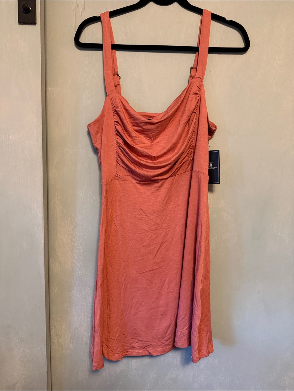 NWT - Volcom Sleeveless Cowl Neck Coral Dress